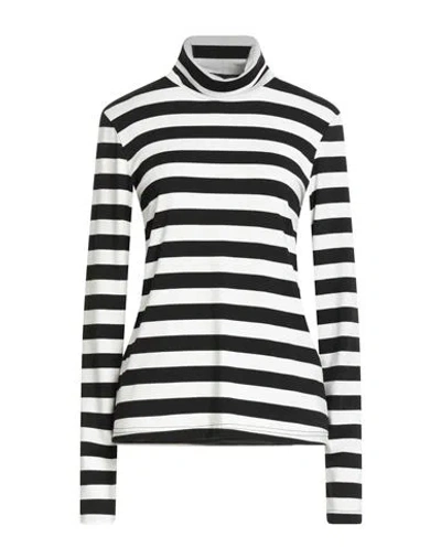 Shirtaporter Woman T-shirt Black Size L Viscose, Polyester, Elastane