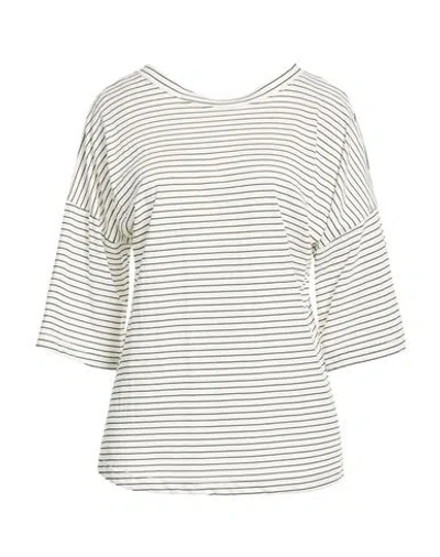 Shirtaporter Woman T-shirt Black Size Xl Cotton, Polyester In White