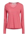 Shirtaporter Woman T-shirt Coral Size 10 Cotton, Elastane In Red
