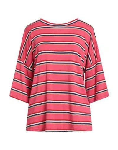 Shirtaporter Woman T-shirt Fuchsia Size L Viscose, Polyester, Elastane