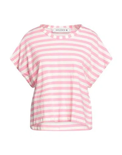 Shirtaporter Woman T-shirt Pink Size 8 Cotton