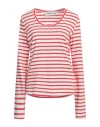 Shirtaporter Woman T-shirt Red Size 8 Cotton, Elastane In Red