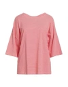 Shirtaporter Woman T-shirt Red Size L Viscose, Polyester, Elastane