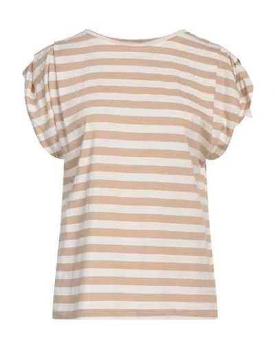 Shirtaporter Woman T-shirt Sand Size S Cotton In Beige