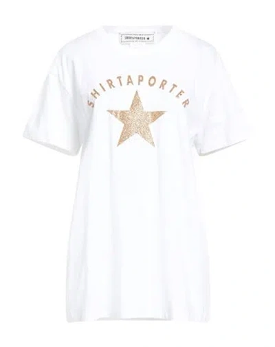 Shirtaporter Woman T-shirt White Size L Cotton