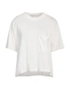 Shirtaporter Woman T-shirt White Size L Viscose, Nylon, Elastane