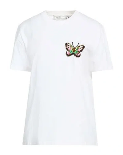 Shirtaporter Woman T-shirt White Size M Cotton