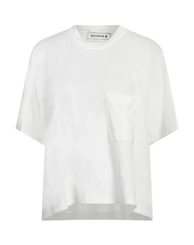 Shirtaporter Woman T-shirt White Size S Viscose, Nylon, Elastane
