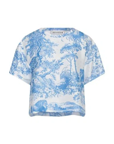 Shirtaporter Woman Top Azure Size 10 Polyester In Blue