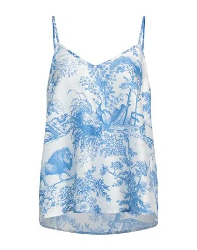 Shirtaporter Woman Top Azure Size 10 Polyester In Blue