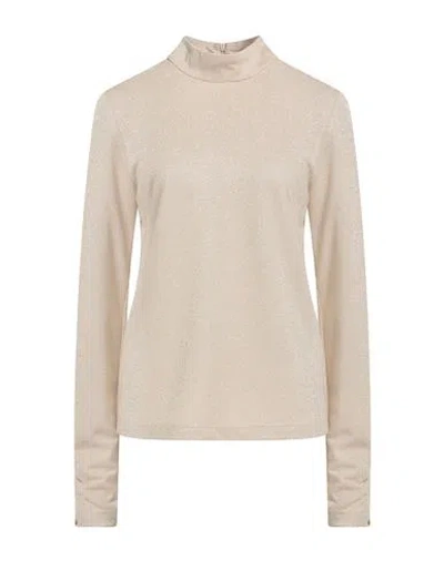 Shirtaporter Woman Top Beige Size 8 Viscose, Polyester, Elastane In Animal Print