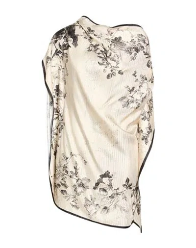 Shirtaporter Woman Top Beige Size Xl Silk, Cotton, Elastane In Neutral