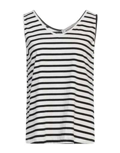 Shirtaporter Woman Top Black Size 10 Cotton, Elastane