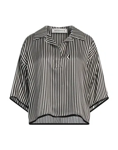 Shirtaporter Woman Top Black Size 10 Viscose, Silk