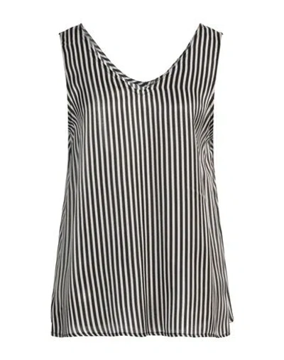 Shirtaporter Woman Top Black Size 12 Viscose, Silk
