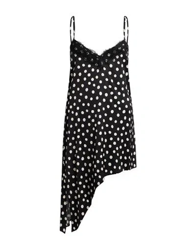 Shirtaporter Woman Top Black Size 4 Viscose, Elastane In Animal Print
