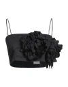 Shirtaporter Woman Top Black Size 8 Cotton In Black