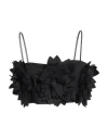 Shirtaporter Woman Top Black Size 8 Cotton In Black