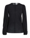 Shirtaporter Woman Top Black Size 8 Viscose, Polyester, Elastane