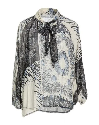 Shirtaporter Woman Top Blue Size 12 Viscose, Elastane In Multi
