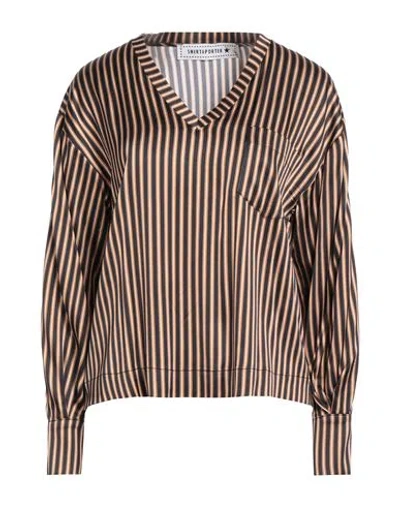 Shirtaporter Woman Top Camel Size 10 Viscose, Elastane