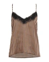Shirtaporter Woman Top Camel Size 10 Viscose, Elastane, Polyester