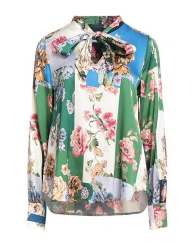 Shirtaporter Woman Top Green Size 10 Viscose, Elastane