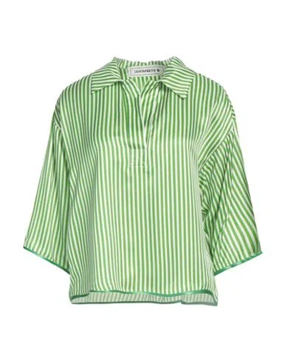 Shirtaporter Woman Top Green Size 10 Viscose, Silk