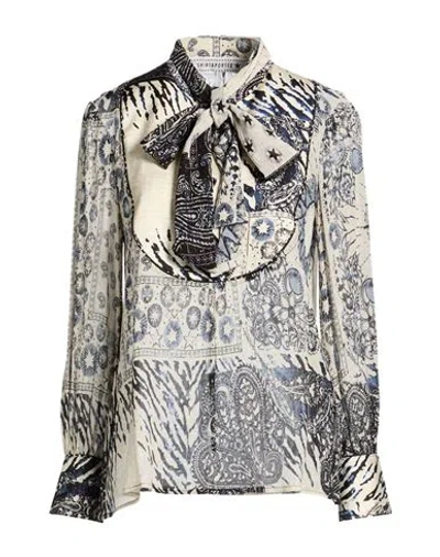 Shirtaporter Woman Top Light Blue Size 12 Viscose, Silk, Elastane In Multi