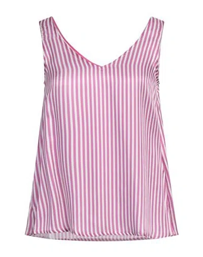 Shirtaporter Woman Top Mauve Size 8 Viscose, Silk In Purple