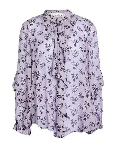 Shirtaporter Woman Top Lilac Size 6 Rayon