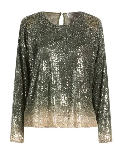 Shirtaporter Woman Top Military Green Size M Polyester