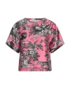Shirtaporter Woman Top Pink Size 10 Polyester