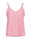 Shirtaporter Woman Top Pink Size 10 Viscose, Cotton, Polyester, Lurex