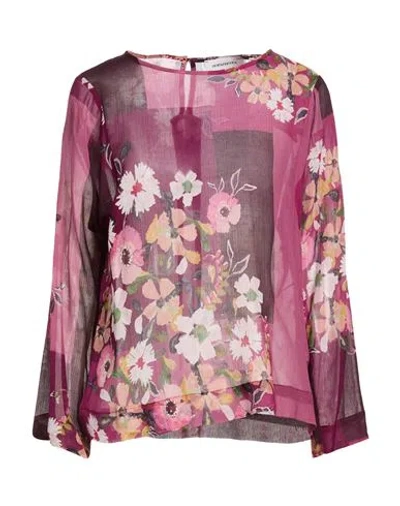 Shirtaporter Woman Top Purple Size 12 Viscose, Elastane