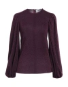 Shirtaporter Woman Top Purple Size 8 Viscose, Polyester, Elastane
