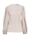 Shirtaporter Woman Top Sand Size 8 Viscose, Polyester, Elastane