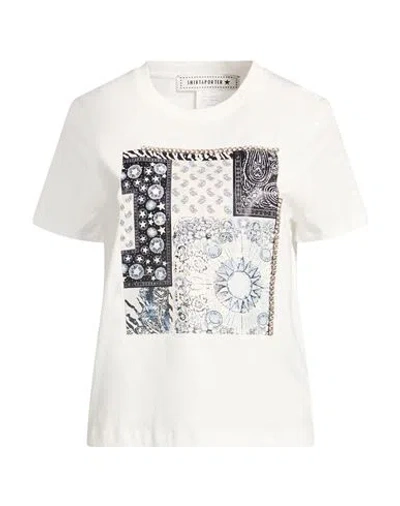Shirtaporter Woman T-shirt White Size Xl Cotton