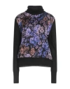 Shirtaporter Woman Turtleneck Black Size 6 Wool, Viscose, Polyamide, Cashmere, Elastane
