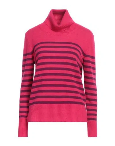 Shirtaporter Woman Turtleneck Fuchsia Size 6 Cashmere In Pink