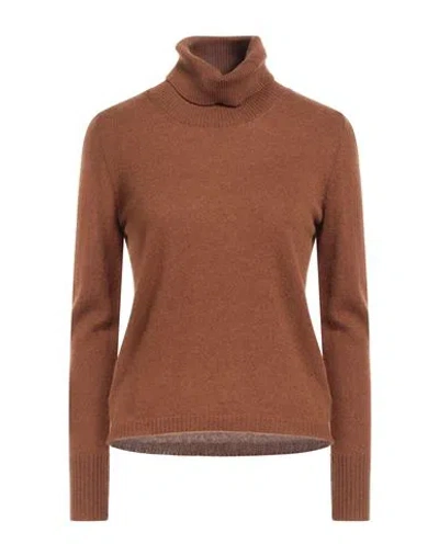 Shirtaporter Woman Turtleneck Tan Size M Cashmere