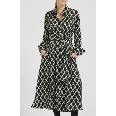 Shirty Amelie Print Cotton Shirtdress In Moroccan Print