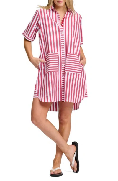 Shirty Clara Striped Minidress In Pink