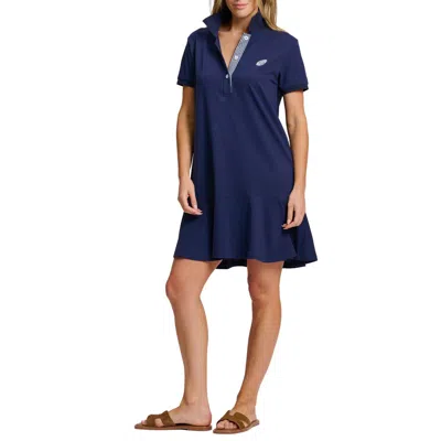 Shirty Football Polo Dress In French Navy