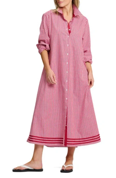 Shirty Pippa A-line Gingham Shirtdress In Pink