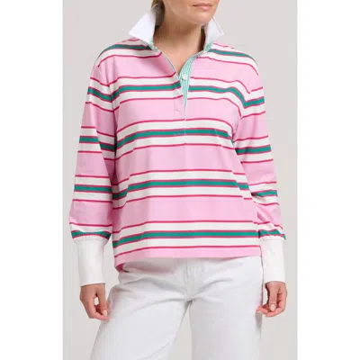 Shirty Robbie Long Sleeve Rugby Shirt In Pink