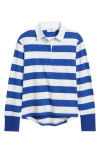 Shirty Rugby Stripe Cotton Sweatshirt In Blue