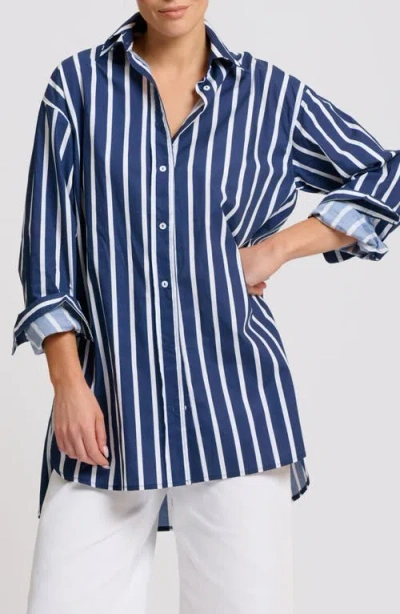 Shirty Stripe Boyfriend Shirt In Multi