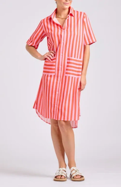 Shirty Stripe Shirtdress In Multi