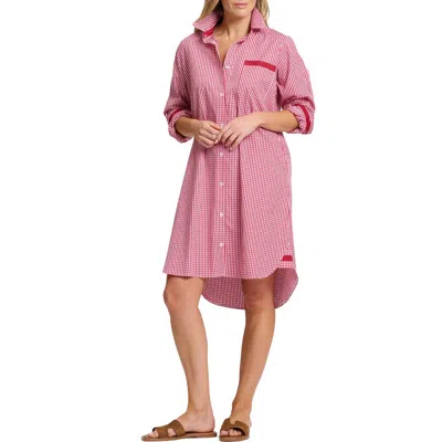 Shirty Winnie Gingham Cotton Shirtdress In Pink